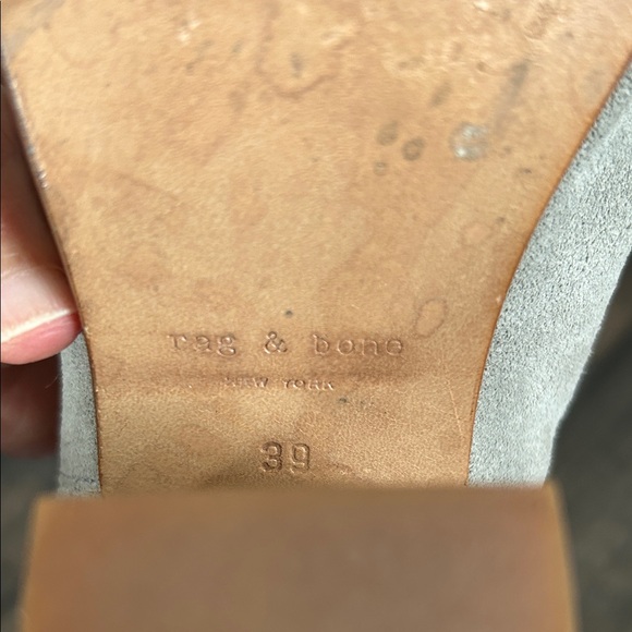 rag & bone Light Gray Suede Ankle Booties SZ 39 - Picture 5 of 13